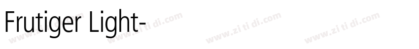 Frutiger Light字体转换